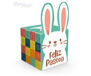 PÁSCOA CAIXA POP UP 8X8X8 DIVERTIDA - 10 UNIDADES