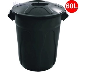 LIXEIRA PLASTICA JSN 60L C/TP PRETA CR60P