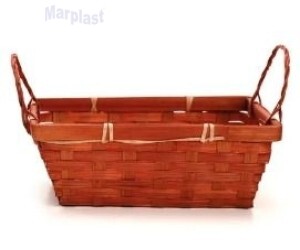 PÁSCOA CESTA RETANGULAR BAMBU C/2 ALÇAS
