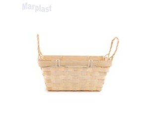 PÁSCOA CESTA RETANGULAR C/CALÇA NATURAL CROMUS