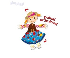 JUNINA ESPANTALHO ARTICULADO MENINA ARRAIA C/1 UNIDADE