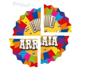 JUNINA PAINEL DECORATIVO 4 PARTES ARRAIA C/01 UNIDADE