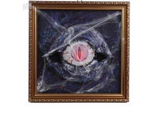 HALLOWEEN QUADRO OLHO SOMBRIO COM LED 34,5X34CM