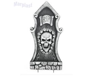 HALLOWEEN LAPIDE CRANIO COM LUZ 1 UNIDADE