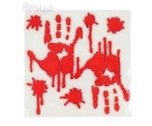 HALLOWEEN ADESIVO GEL MÃOS COM SANGUE