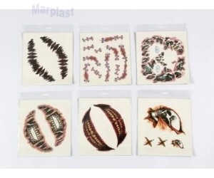 HALLOWEEN TATUAGEM ADESIVA P/BOCA 19X23CM 1 PACOTE