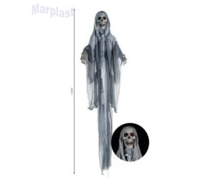 HALLOWEEN ESQUELETO CAVEIRA C/LUZ E SOM 180CM
