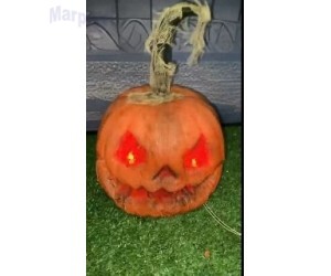 HALLOWEEN ENFEITE ABOBORA COM LUZ SOM E MOVIMENTO
