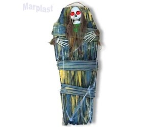 HALLOWEEN MUMIA CAIXÃO COM LUZ SOM E MOVIMENTO 120CM