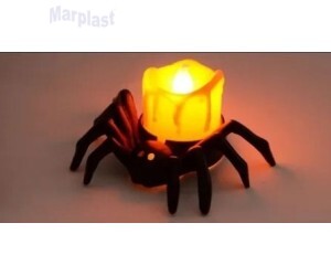 HALLOWEEN ENFEITE VELA LED ARANHA SORTIDO