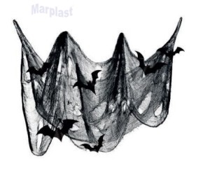 HALLOWEEN KIT TEIA PRETA C/9 MORCEGOS 3MX75CM