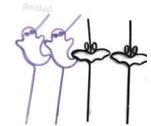 HALLOWEEN CANUDO MORCEGO E FANTASMA COM 4 UNIDADES