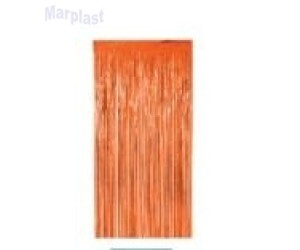 CORTINA DECORATIVA METALIZADA LARANJA 2mt