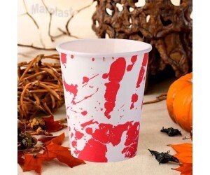 HALLOWEEN COPO PAPEL HELP 270ML C/10UN SILVER MX211S