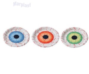 HALLOWEEN PRATO OLHOS SORTIDOS 18CM COM 10 UNIDADES 