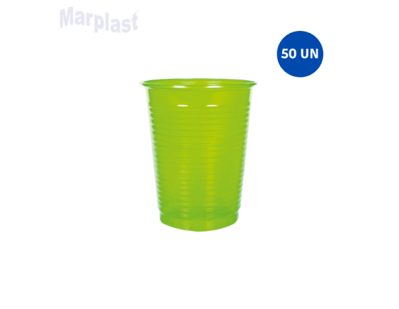 COPO 200ML VERDE CLARO C/50 UNIDADES