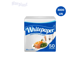 GUARDANAPO WHITEPAPER 30X30 FD C/3000 CREPADO