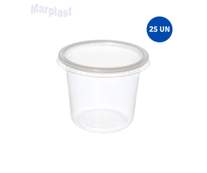 POTE DESCARTAVEL REDONDO G 310/350ML FRZ/MICRO. 25UN