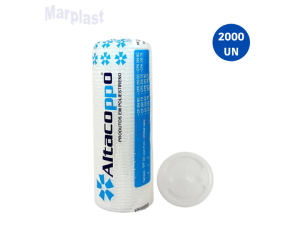 TAMPA PARA COPO DESCARTAVEL 300/330ML TR C/FURO TPF-301 C/2000 ALTACOPO