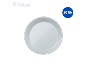 PRATO ISOPOR 15CM C/50UN MEIWA