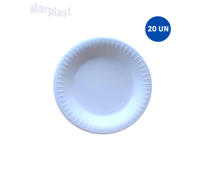 PRATO ISOPOR 23CM C/20UN TOTALPLAST