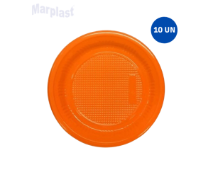 PRATO P/ BOLO 15CM C/10 UNIDADES - LARANJA