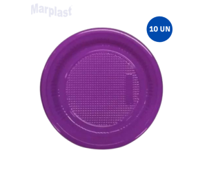 PRATO P/BOLO 15CM C/10 UNIDADES - ROXO