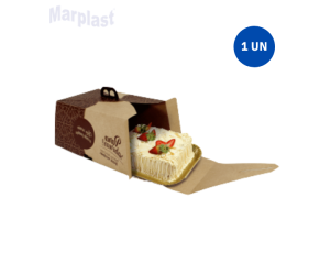 CAIXA PARA BOLO PD30K RETANG. KRAFT 27,5X18,5X13 UN PRIS FOOD