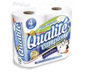 PAPEL HIGIENICO FOLHA DUPLA QUALITÉ 4RL