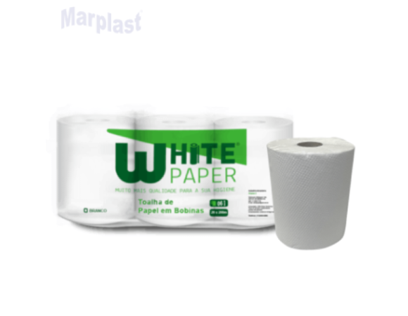 PAPEL TOALHA BOBINA . 200MT BR. WHITEPAPER UN