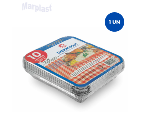 BANDEJA DE ALUMINIO THERMO 3 DIVISÕES C/10