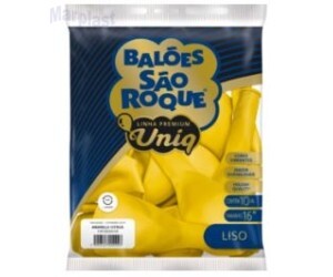 BALAO SAO ROQUE UNIQ - TAMANHO 16 - C/10 UNIDADES - AMARELO CITRUS