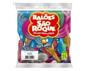 BALAO SAO ROQUE 5 C/25  METALIC SORTIDO
