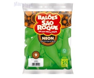 BALÃO SÃO ROQUE- TAMANHO 9 - C/25 UNIDADES - NEON VERDE