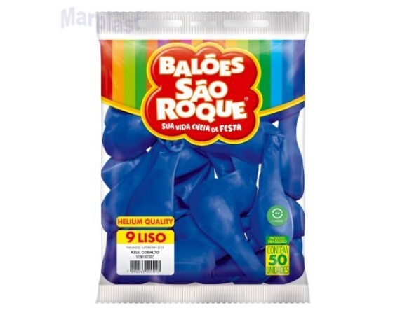BALÃO SÃO ROQUE- TAMANHO 9 - C/50 UNIDADES -  LISO AZUL COBALTO