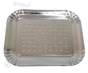 BANDEJA - B02 22X17cm - PRATA - ULTRAF. 1645