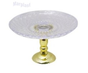 BOLEIRA LAPIDADA LUXO DOURADA METALIZADO