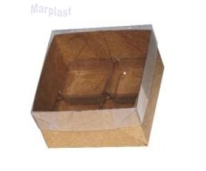 CAIXA BOMBOM KRAFT 7,5X7,5X4CM C/04CAV. 10UN COD.603