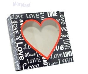 CAIXA GAVETA C/VISOR 12X12X4CM LOVE NIGHT C/10 IDEIA