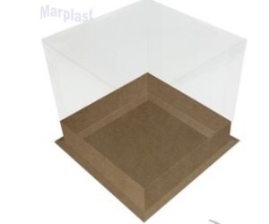 CAIXA MINI CAKE KRAFT 12X12X12CM UN PATCHI