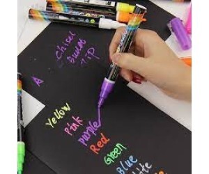 CANETA PO DE GIZ P/ VIDRO VERDE FLUOR UN