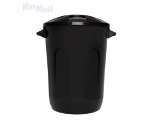 CESTO PLASTICO 30 LITROS PRETO C/TAMPA 3078 JAGUAR