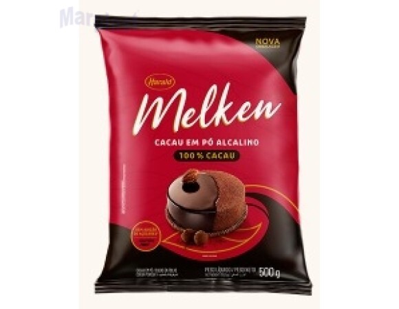 CHOCOLATE EM PÓ 100% ALCALINO MELKEN 500GR HARALD