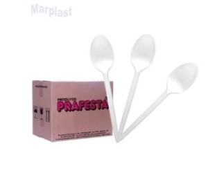 COLHER SOBREMESA BRANCA - CX.1000 UNIDADES - PRAFESTA - 8904