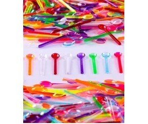 COLHERZINHA LILÁS TRANSPARENTE - C/100 UNIDADES