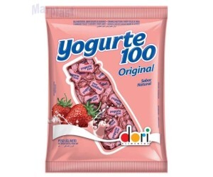 BALA YOGURT100 MORANGO 400G DORI