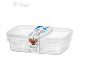 CONJUNTO POTE RETANGULAR VOLARE 380 ML - 3PEÇAS RISCHIOTO