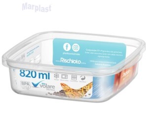CONJUNTO POTE RETANGULAR VOLARE 820 ML - 2PEÇAS RISCHIOTO