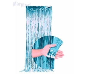 CORTINA PARA DECORAR METALIZADO AZUL BB 2mt