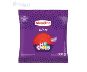 AÇUCAR COLORIDO VERMELHO 300GR MAVALERIO